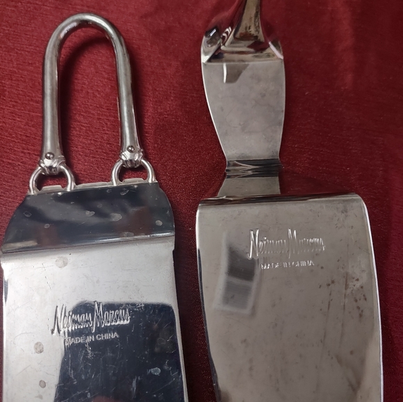 Neiman Marcus Silver Plate Cake And Pie Server Stiletto Shoe And Handbag - Picture 2 of 3